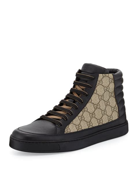 mens gucci high top shoes|gucci high top sneakers beige.